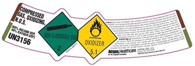 60/40 Label (Ag Compressed 60 He 40 O2)